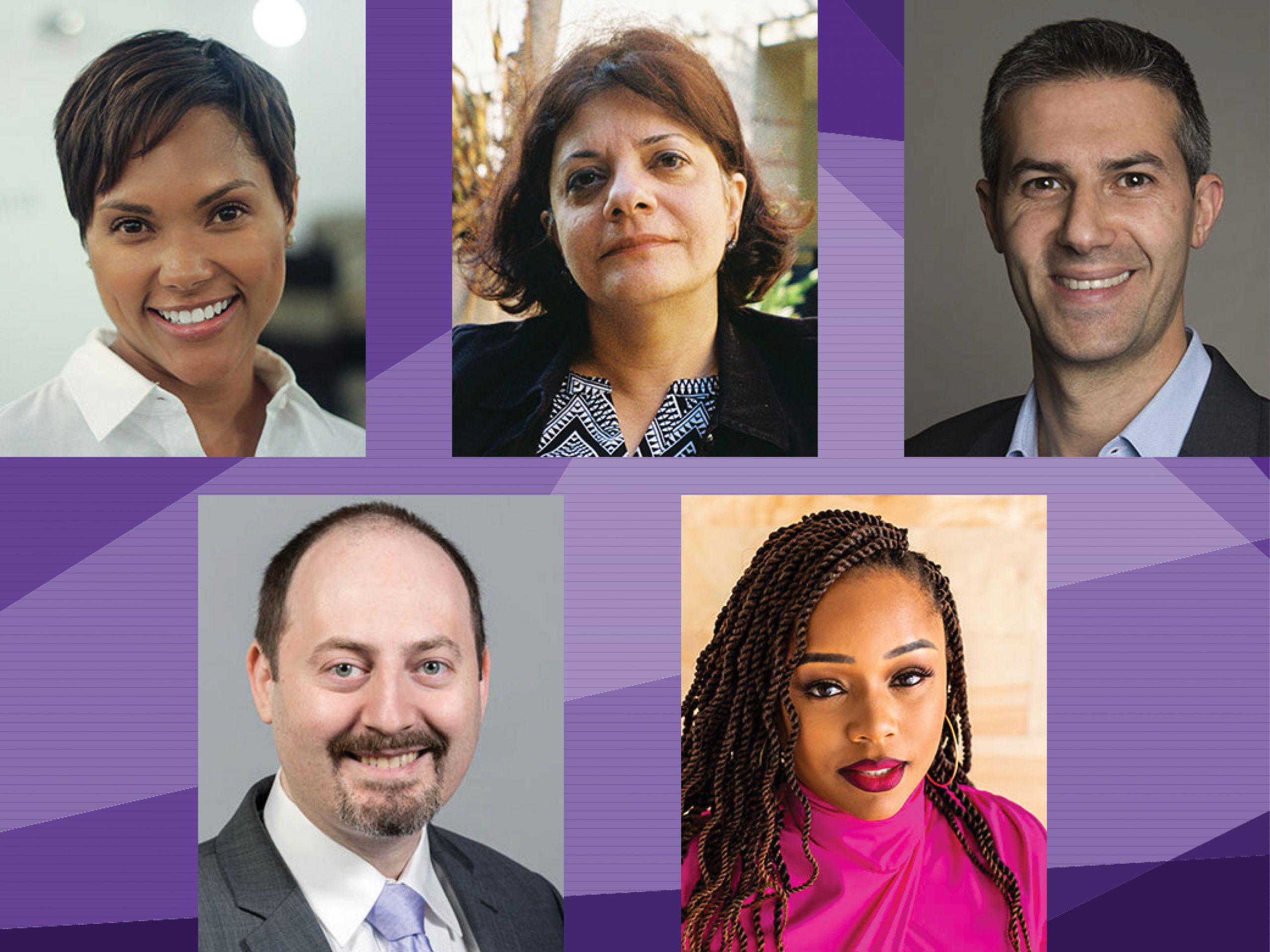 Headshots of new Medill faculty and fellow.