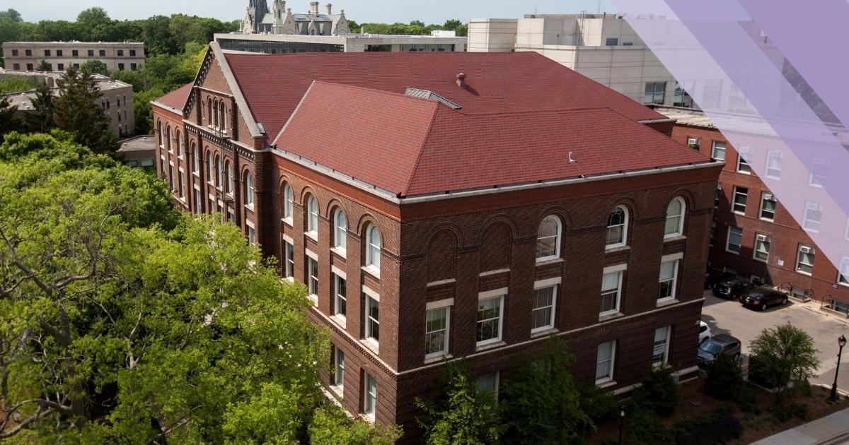 Fisk Hall from above.