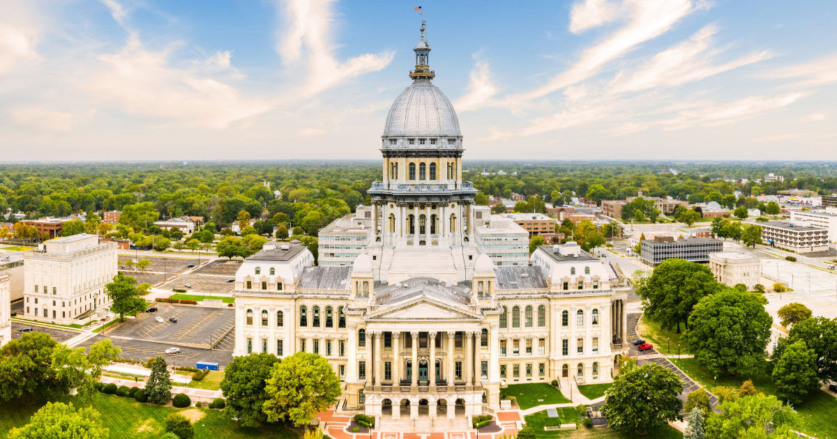 Photo of Illinois capitol in Springfield